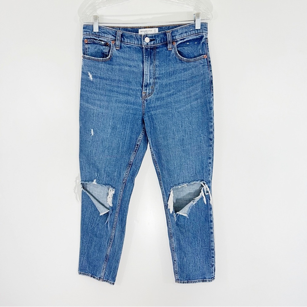 Abercrombie & Fitch The Skinny High Rise Distressed Jeans Size 8 Short